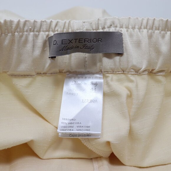 D. Exterior 44 / 8 Straight Leg Pants Pearl Ivory White Elastic Pull On - Picture 7 of 11